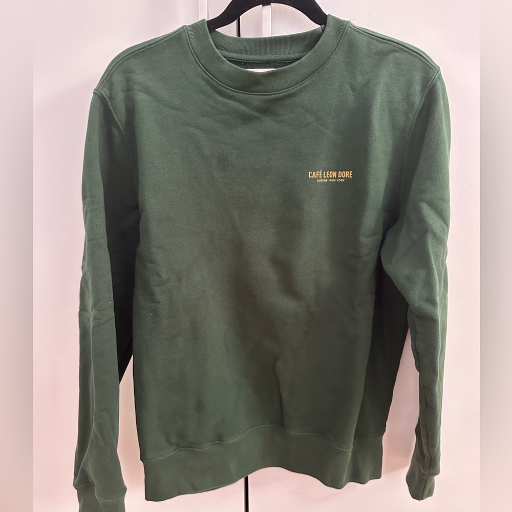 Aime Leon dore green crewneck sweatshirt. Men’s size Medium